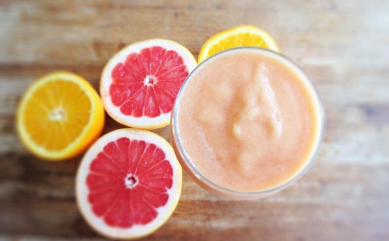 smoothie și grapefruit și portocale pentru scăderea în greutate